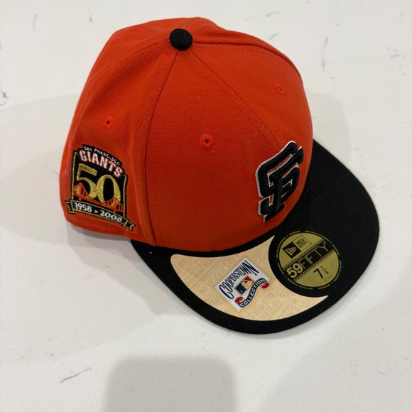 New Era Other - New Era 59FIFTY San Francisco Giants 50th Anniversary Fitted Hat 7 1/4 Orange